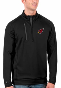 Antigua Arizona Cardinals Mens Black Generation Long Sleeve Qtr Zip Pullover