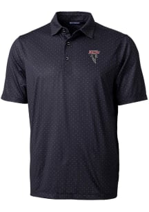 Cutter and Buck Atlanta Falcons Mens Black Historic Pike Double Dot Short Sleeve Polo