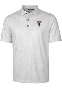 Cutter and Buck Atlanta Falcons Mens Charcoal HISTORIC Pike Short Sleeve Polo