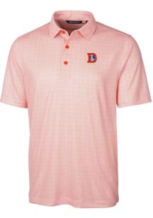 Cutter and Buck Denver Broncos Mens Orange Pike Short Sleeve Polo
