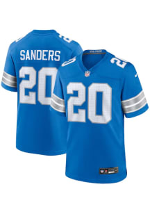 Barry Sanders  Nike Detroit Lions Blue 2024 Alt Game Football Jersey