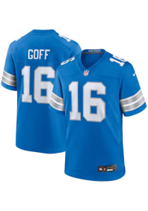 Jared Goff  Nike Detroit Lions Blue 2024 Home Game Football Jersey