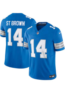 Amon-Ra St. Brown Nike Detroit Lions Mens Blue Vapor F.U.S.E. Limited Football Jersey