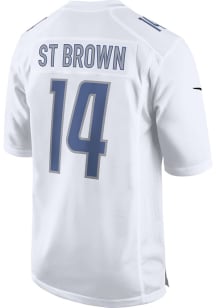 Amon-Ra St. Brown  Nike Detroit Lions White Tundra Football Jersey