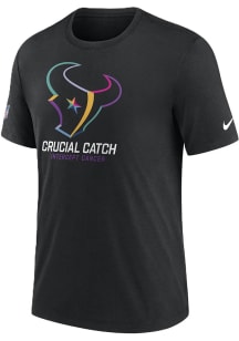 Nike Houston Texans Black Crucial Catch Short Sleeve Fashion T Shirt