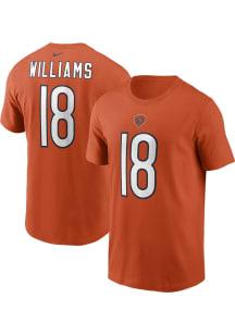 Caleb Williams Chicago Bears Orange Alt Short Sleeve Player T Shirt
