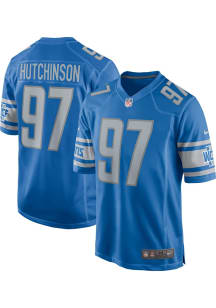 Aidan Hutchinson  Nike Detroit Lions Blue HOME Football Jersey
