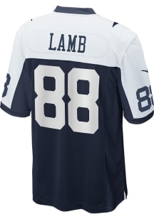 CeeDee Lamb  Nike Dallas Cowboys Navy Blue Throwback Football Jersey