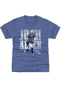 Josh Allen Buffalo Bills Youth Blue Bold Player Tee
