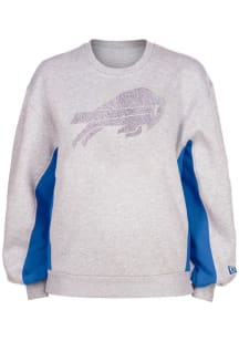 New Era Buffalo Bills Womens Grey Home Run Crew Sweatshirt